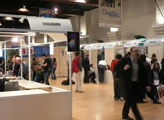 Les stands de dédicace du Festival de la bande dessinée de Chambéry